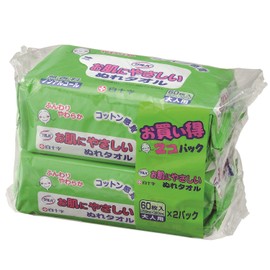 Salva Skin Friendly Wet Towels, 60 Sheets x 2 Packs