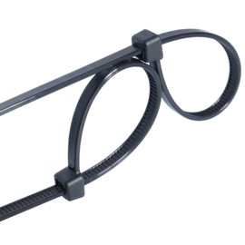 Zip Ties 12 inches Black (100 pack),PA66 UV Resistant Long Cable Ties for indoor and outdoor use, 60lb Tensile Strength