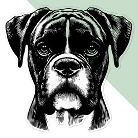 Large 210mm 'Boxer Dog' Transparent/Clear Sticker Decal for Windows/Cars/Walls (DC00135886)