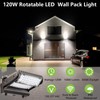 Dusk to Dawn 120W Rotatable LED Wall Pack Light, 5000K