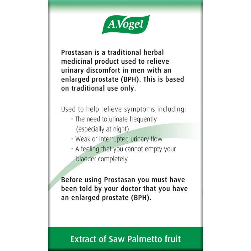 Saw Palmetto Capsules | A.Vogel Prostasan® | Relieve Urinary Discomfort