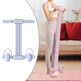 Hellery Resistance Band with Pedal for Full Body Workout and Stretching, Blue