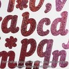 YIKTUNQ 12 Sheets 1 Inch Glitter Letter Number Stickers, 1044