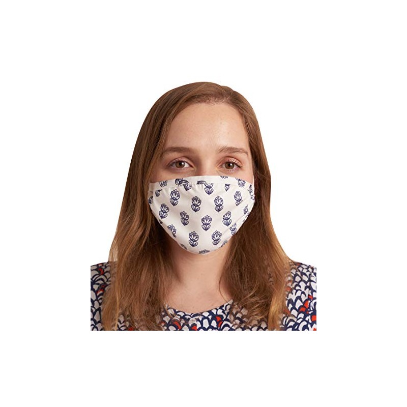 Hatley Double Layer Face Mask with Ear Elastic, Little Flowers,