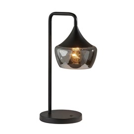 Adesso Home 2142-01 Contemporary Modern Table Lamp from Eliza Collection in Black Finish, 11.50 inches