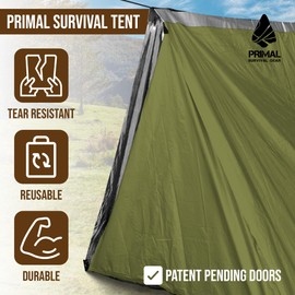Survival Gear Shelter for Bug Out Bag - Storm Tent with Doors - Tornado Shelter - Small Emergency Bivy for Camping - Tactical Tent for Emergency Bugout Survival Kit