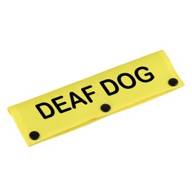 Hearing Impairment Dog Leash Sleeve Deaf Dog Dog Leash Wrap Wrap Alert Hanging ID Patch Tag Pet Birthday Gift (Deaf Dog-YE Sleeve)