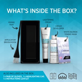 Knight & Wilson Knight & Wilson Colour-Freedom Cream Hair Bleach. Ammonia-Free Formula Lifts up to 8 Shades. Protects & Repairs While Lightening. Complete bleaching kit including Tint Bowl & Brush,Packaging may vary