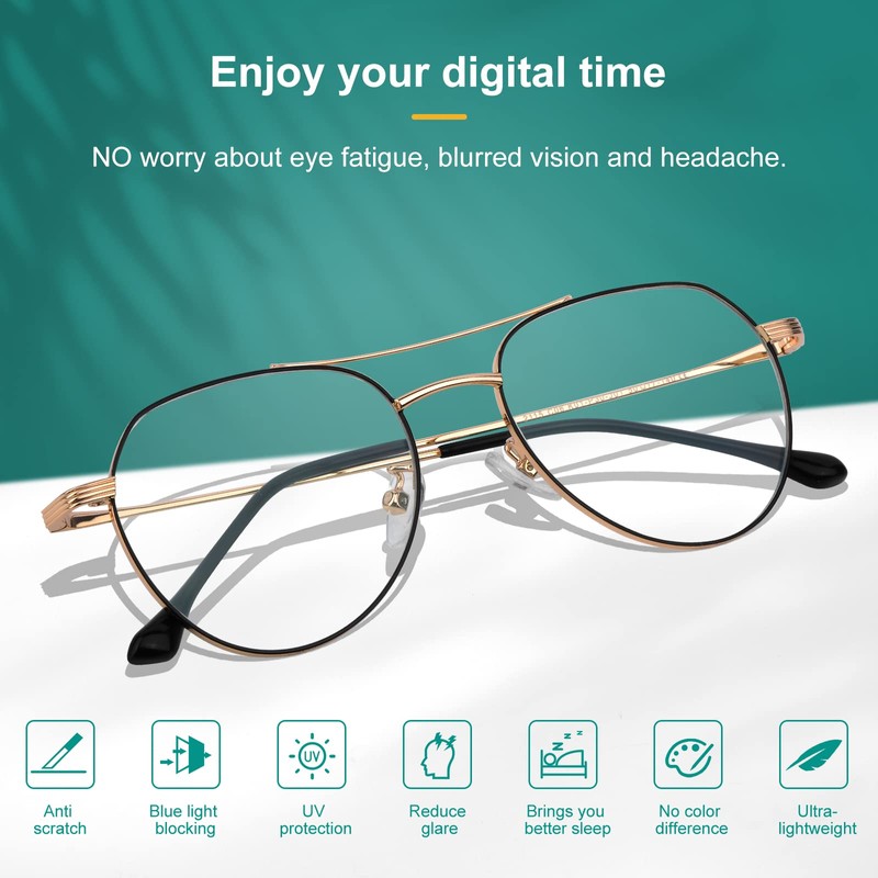 GIMDUMASA Glasses Frames for Women Computer Glasses PC Gaming Glasses