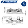 ZIUZI 12 Pcs M3 Stainless Steel Duplex Wire Rope Clip,