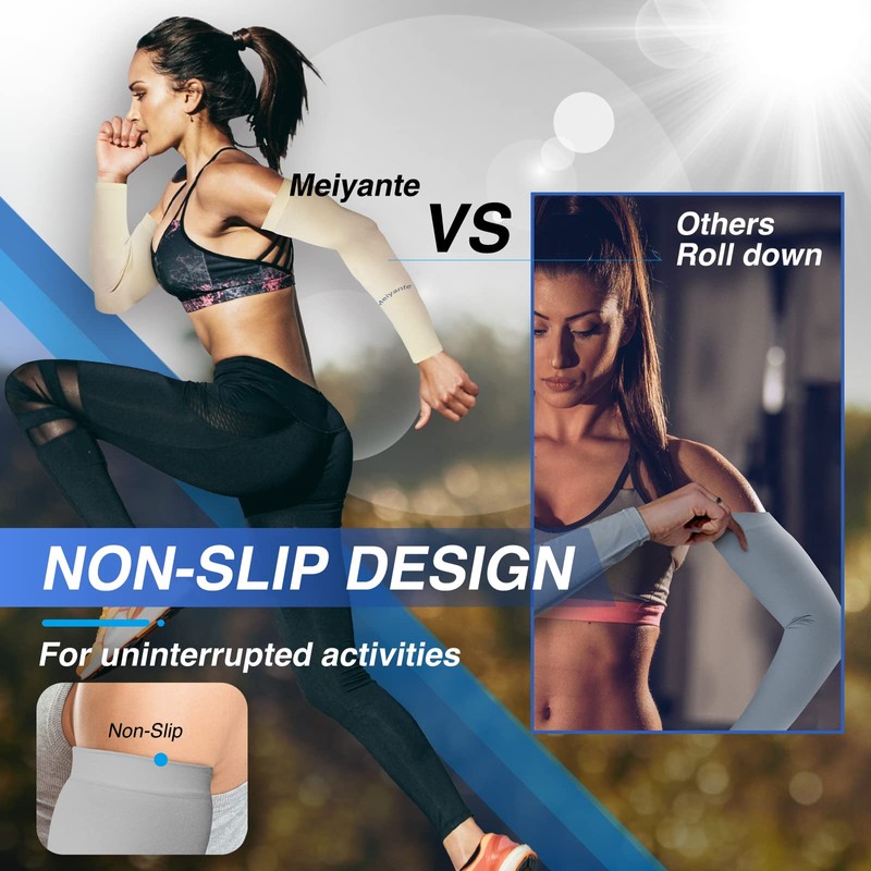 Mangas de brazo para mujeres y hombres, protección solar UV,