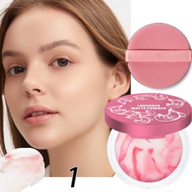 Face Powder Makeup - Matte Face Powder - Waterproof Lightweight Oil Control Concealer Primer for Oily Skin Full Coverage Under-Eye Everyday Travel