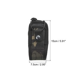 MECCANIXITY Radio Holder Radio Case Protective Covers Nylon Holder Carry Bag Black Camouflage for Two Ways Walkie Talkie Adjustable Storage