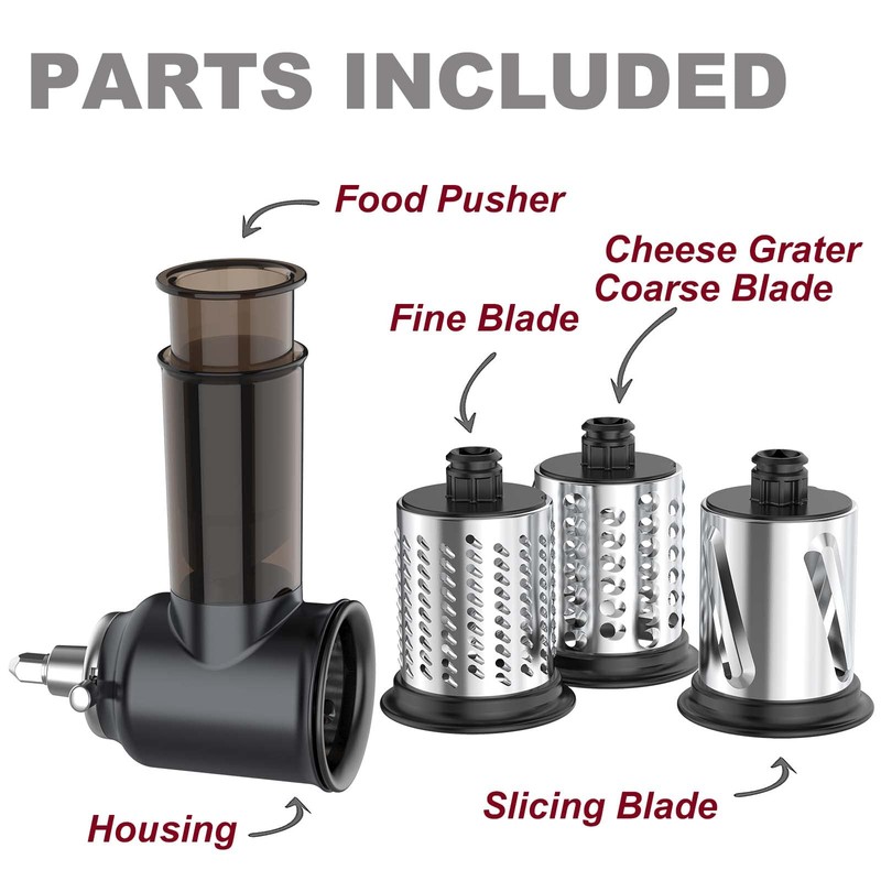 Slicer Shredder Attachments for KitchenAid Stand Mixer Cheese Grater Attachment