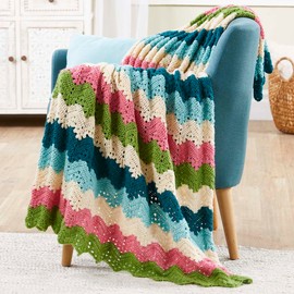 Herrschners Springtime Hues Afghan Crochet Kit