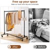 Hoctieon Z Rack, Rolling Clothes Racks with Z-Base, Heavy Duty