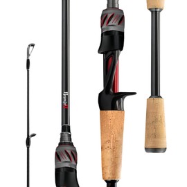 SEASIR Repeater II Medium Light/Heavy Fishing Rod, BFS Spinning Casting Rod, 2 Piece Baitcasting Rod, Saltwater Freshwater Baitcaster Rod, Fast Action, Fuji A O Ring, Cork Handle, 36T Carbon Fiber