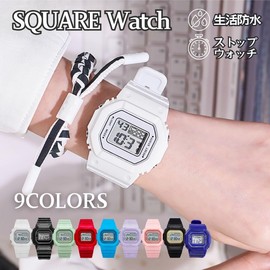 Wristwatch, Women's, Men's, Kids, Digital Watch, Sports Watch, Stopwatch, Alarm, Light Included, Waterproof, Easy to View, Square, Various Colors, Simple, Stylish, For School or Work, Students, Pink