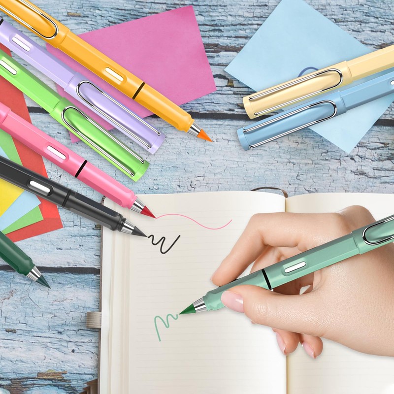 Swify Magic Pencil Set, 12 Pieces Eternal Inkless Pencil with