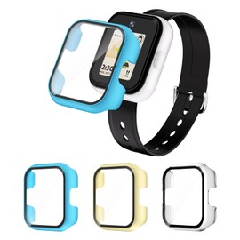 Haojavo 3 Pack Case Compatible for Snycup with Tempered Glass Screen Protector, Hard PC Overall Ultra-Thin Scratch Resistant Bumper Protective Cover for Kids Verizon Snycup Accessories