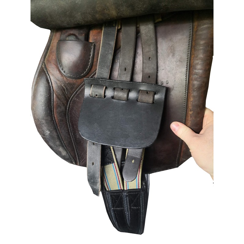 Girth Buckle Guards 3 Slots for English Horse Riding Saddle