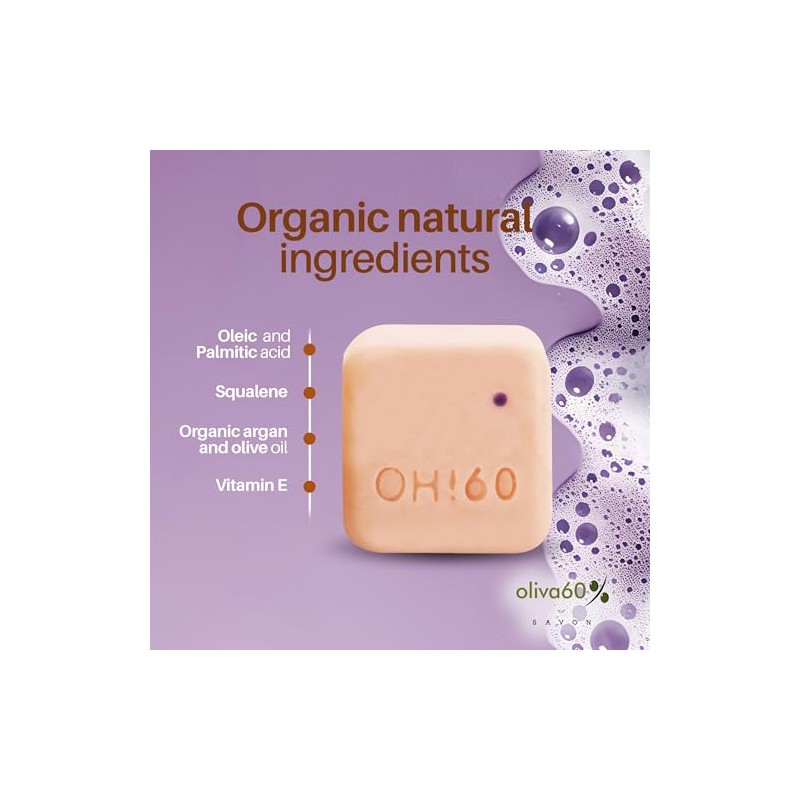Shampoo en barra de Oliva. Oliva60, Cabello normal, Sin sulfatos,