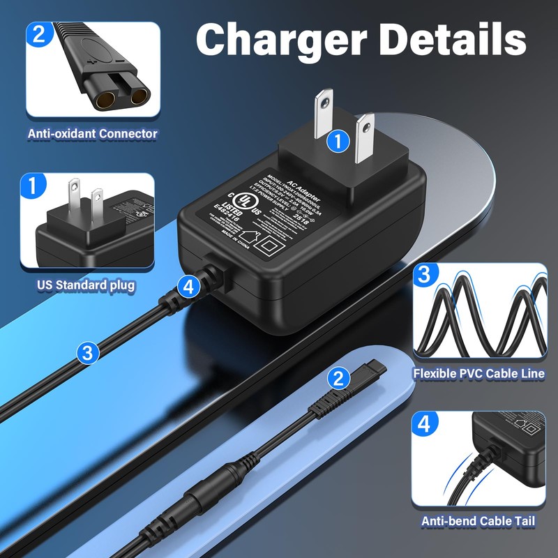 5V Shaver Charger Fit for Freebird FlexSeries Head Hair Shaver