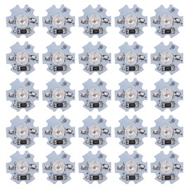 25Pcs 0.5W 5V High Power LED Lamp Bead Light Source Chip with Aluminum PlateRed Light: 620-625NM