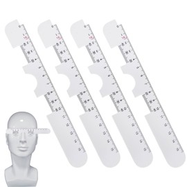 4 Pack Pd Ruler Pupil Measurement Tool, Pupil Ruler Printed 2 Sides for Left-Hand or Right-Hand Plastic Use, Pupillometers for Measuring Pupillary Distance