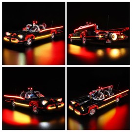 Kyglaring LED Lighting Kit for Leg0 The Classic TV Series Batmobile Model Set, Compatible with Leg0 76328,leg0 Sets Not Included(Remote Control)
