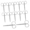 KICHOUSE 12pcs Stainless Steel Small Scissors for Lab and Grooming