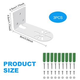 Emperoch 3 Pcs Metal Camera Wall Mount, Drilling Camera Mounting Bracket with Screw, L-Shaped Wall Ceiling Mount Bracket for Indoor Outdoor Security Camera Surveillance Camera Wireless WiFi PT Camera