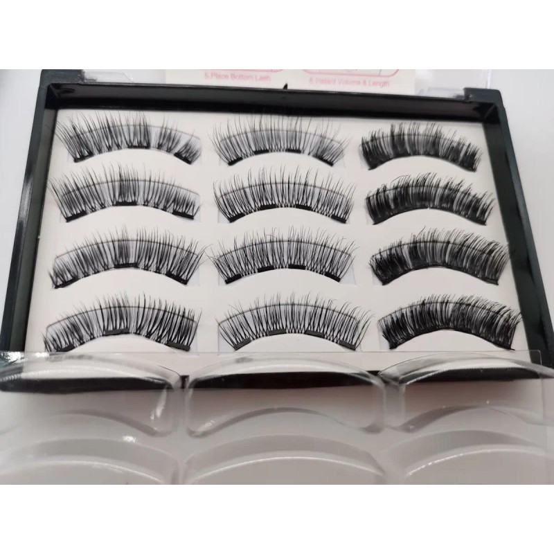 Pestañas Postizas Magnéticas Kit Con Aplicador Clip Pestañ
