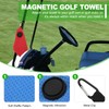 PATIKIL 5.5"x5.5" Magnetic Golf Towel with Wire Cleaning Cloth, Microfiber