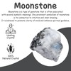 QINJIEJIE QINJIEJIE Moonstone Large Crystal Healing Crystals 1.8"-2.2" 2PCS Raw
