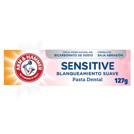 Arm & Hammer Pasta Dental Sensitive 127 g. Suave con el Esmalte, Blanquea sin Causar Sensibilidad, Alivia el Dolor en Nervios y Dientes. Disminuye la Sensibilidad tras 2 Semanas de Uso. Menta Fresca