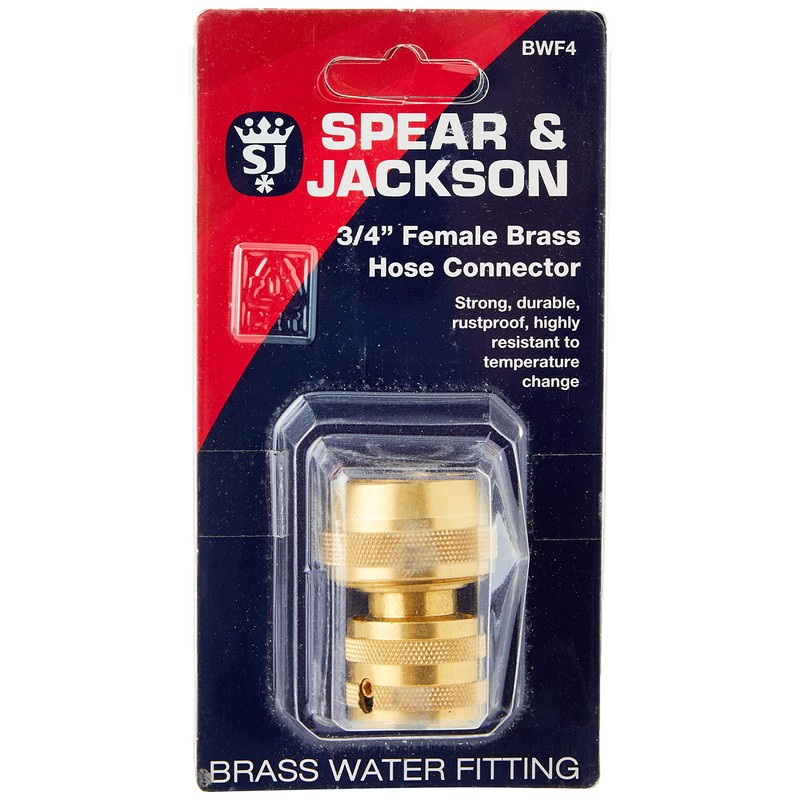 Spear & Jackson BWF4 3/4" Female Brass Hose Connector, Bronze