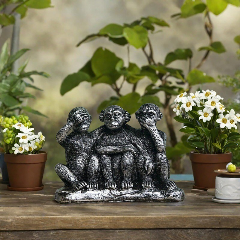 3 Wise Monkeys Statues, Hear No Evil, See No Evil,