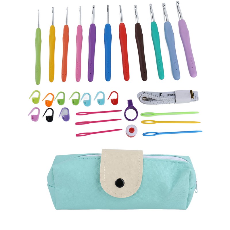 31 Piece Crochet Hooks Set Professional Ergonomic Crochet Hooks with