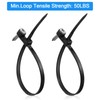 Molain 100 Pack 7.8 Inch Zip Ties with Screw Hole