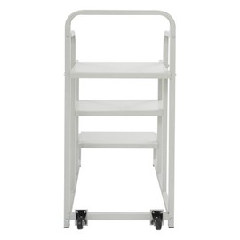 3 Step Ladder with Wheels, Industrial & Warehouse 3-Step Rolling Stairs with Non-Slip Surface & Stair Edge Protector, Heavy Duty Step Ladder for Households Libraries - 770Lbs