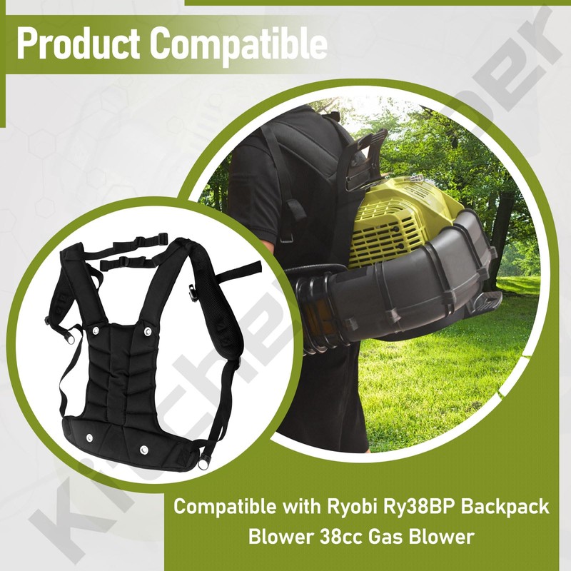 KitchenKipper 901588003 Leaf Blower Vacuum Straps Compatible with Ryobi RY40404VNM