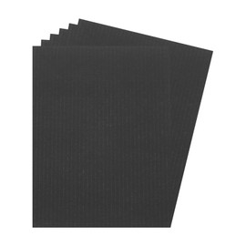 Rebower Corrugated Cardboard Paper Sheets, Corrugated Paper Cardboard Inserts [for Craft and DIY Projects] - 3.9x5.9 Inch/Black/10 Pcs