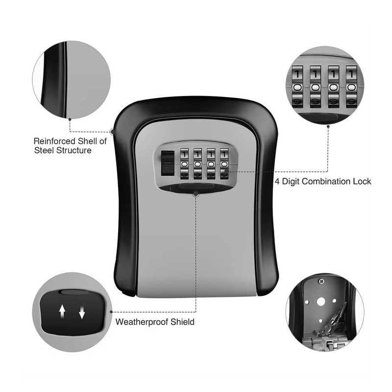IndoTeam Key Safe Wall Mounted – Key Holder Lock Box