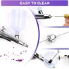 Tuperoymse Airbrush Cleaning Kit Airbrush Nozzle Cap Kit and Airbrush