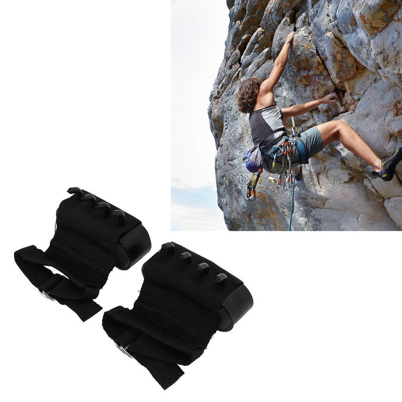 1 Pair/set 4 Tooth Spikes Crampon Hooks Wristband Durable Outdoor