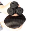 TOOCCI Straight 3 Bundles with Lace Closure, Straight Hair Bundles