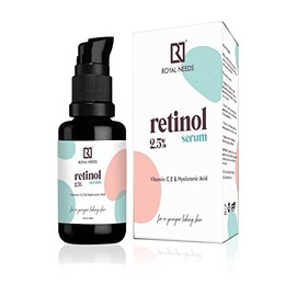 BETT Royal Needs Retinol 2.5% SERUM with VIT C & E,HYALURONIC & GLYCOLIC Acid for Anti-Aging 30(ml) Premium Pack