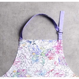 Maison d'Hermine 100% Cotton 1-Piece Kitchen Apron with Adjustable Neck and Middle Pocket, Long Ties for Women/Men, Spring/Summe