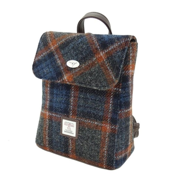 Glen Appin Harris Tweed 'Tummel' Mini Backpack, Col 127 Grey